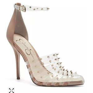 Jessica Simpson Westah Studded Ankle Strap Heels 8